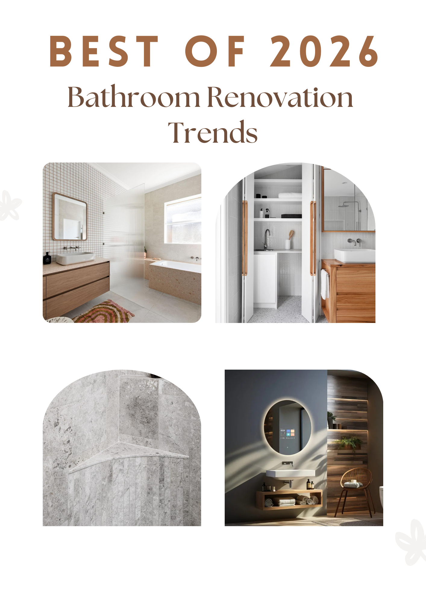 2026 Bathroom Trends Throwing Everything At The Wall And Hoping Gray Minimalist Elegant Blank A4 Stationery Paper Document 3