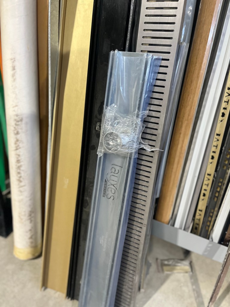 walk‑in shower strip drain